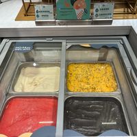 Vegan frozen dessert options (except honey lemon sorbet) at Fruitful Food 果然匯 in Taipei