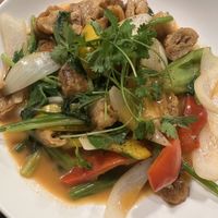 Mock meat and veg   at Muro Organic Vegan Restaurant in Nha Trang