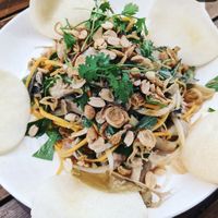 Banana leaf salad at Muro Organic Vegan Restaurant in Nha Trang