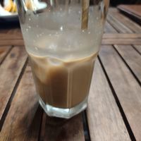 Coconut coffee. Comes halfway. Very good tho at Muro Organic Vegan Restaurant in Nha Trang