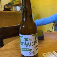 Cucumber and cardamom kombucha  at Habibti Falafel in Guanajuato