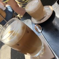 Iced Cappuccino & iced Latte with Oatmilk 🧋  at Doux-Amer Café in Valencia