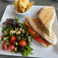 Vegan panini at Clarendon's in Durham