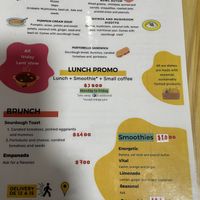 Menu  at Arrebato Cafe in Buenos Aires