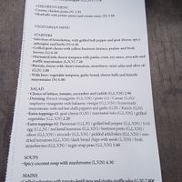 Vegetarian and vegan menu at F-hoone in Tallinn