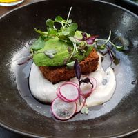 Tofu, avocado and vegan cream at F-hoone in Tallinn