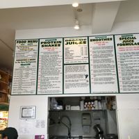 A menu for the small eatery inside the store at The Health Nuts - East Side Uptown in New York City