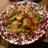 Tofu drunken noodles (vegan & GF)  at Rosa's Thai Cafe in London