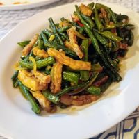 Tempeh with long beans at KESUMA in Yogyakarta