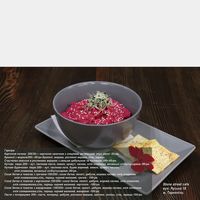 Hummus with beetroot purée and crackers at Stone Street Cafe in Ternopil