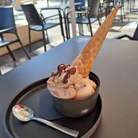 Ice cream and biscuit all vegan at Bakery Giusy in Gran Canaria
