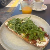 Avocado tostada  at Bakery Giusy in Gran Canaria