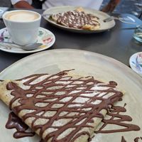 Crepe mit selbstgemachter Nuss-Nougat-Creme und das gleiche nochmal aber glutenfrei 😋😋😋 at Bakery Giusy in Gran Canaria