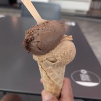 Chocolate and walnut ice cream at Bakery Giusy in Gran Canaria