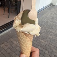 Pistacchio cheesecake ice cream at Bakery Giusy in Gran Canaria