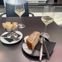 Banana bread and banana caramel ice cream 💚  at Bakery Giusy in Gran Canaria