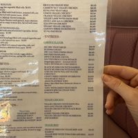 Part of front of menu (cut off left side)  at Garden Wok in Tarzana