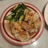 Cucumbers and steamed wontons (I think?)  at Garden Wok in Tarzana