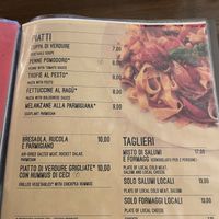 Menu  at Caffè delle Guide in Alagna Valsesia