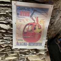 Cool poster  at Caffè delle Guide in Alagna Valsesia