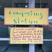 Composting station   at El Cafecito in San Juan