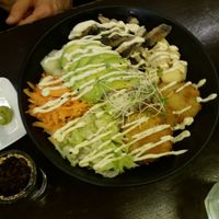 Sushi bowl at Kure Juice Bar in Apia