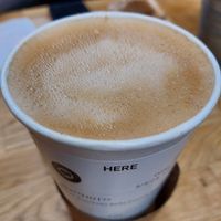 Oatmilk latte at The Bagel Bar Cafe in Kutztown