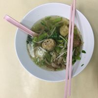 Spicy Tom Yum at Sutunthip Vegetarian Food in Bangkok