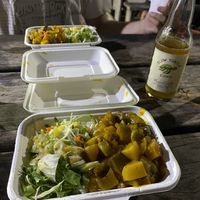 Vegetable curry  at Rey & Josh Cafe in La Digue