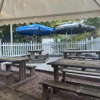 Outsite Seating Area  at Rey & Josh Cafe in La Digue