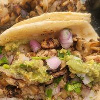 Carnitas de setas... deliciosas at Vegan Spot by Revolution in Playa Del Carmen