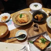 Part of the set meals, all vegan including few changes from their printed menu to accommodate  at Koushi 紅絲 in Nara