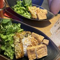 Both vegan with summer rolls and tofu  at Bep Bu - Vietnamese Street Food in Munich
