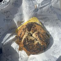 vegan seitan reuben  at Ced's Bagels in Porthleven