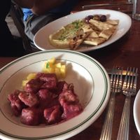 Purple haze seitan wings and hummus with pita at New World Bistro Bar in Albany
