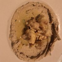 The best hummus I’ve ever had. It had a perfect balance of garlic and lemon. It was delicious.  at New World Bistro Bar in Albany