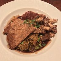 Seitan filet dinner was amazing. Some awesome flavors in there I’ve never had before.  at New World Bistro Bar in Albany