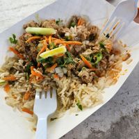 Our bowl with tofu and cilantro sauce. at Club Sandwich in Waco