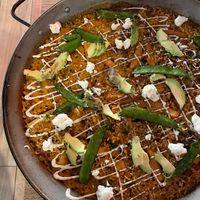arroz de heura y verduras at Roce in Cambrils