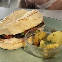 Llonguet vegano de berenjena   at Panorama Bar Bazar in Mallorca