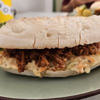 Llonguet de jackfruit at Panorama Bar Bazar in Mallorca