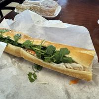 Teriyaki chicken bahn mi  at Thien Dang Vegetarian in Garden Grove