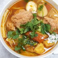 Vegan Crab-paste noodle soup.  Fantastic. at Thien Dang Vegetarian in Garden Grove