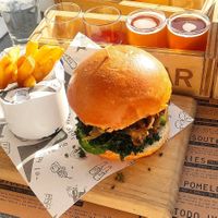 La Chascona mushroom burger at Krossbar in Santiago