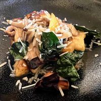 Squash, garden greens and local mushroom topped with vegan parm. Flavorful and satisfying! at Kendall-Jackson Wine Estate & Gardens in Santa Rosa