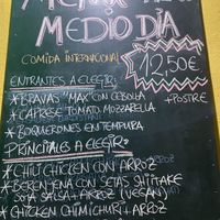 Menu at Max Russafa in Valencia