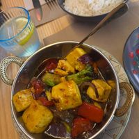 Sweet Korean garlic tofu at Max Russafa in Valencia