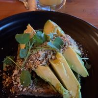 Breakfast-upstairs was avocado on toast, dukkah and asked for vegan pesto Yumm   at Powderkeg Restaurant in Ohakune