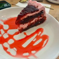Red Velvet Cake at Organic Bodega Cafe in Oranjestad