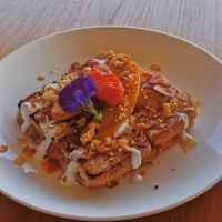 French Toast with Banana Brulee at Nadi Farm Cafe in Tabanan